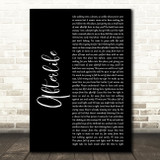 Avenged Sevenfold Afterlife Black Script Decorative Wall Art Gift Song Lyric Print
