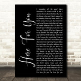 Ozzy Osbourne Here For You Black Script Decorative Wall Art Gift Song Lyric Print