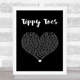 Nancy Sinatra & Lee Hazlewood Tippy Toes Black Heart Song Lyric Wall Art Print