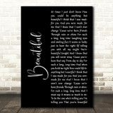 Gordon Lightfoot Beautiful Black Script Decorative Wall Art Gift Song Lyric Print