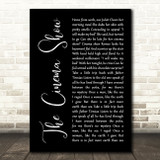 Genesis The Cinema Show Black Script Decorative Wall Art Gift Song Lyric Print