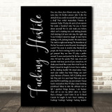 Pantera Fucking Hostile Black Script Decorative Wall Art Gift Song Lyric Print