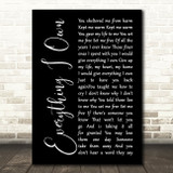 Bread Everything I Own Black Script Decorative Wall Art Gift Song Lyric Print