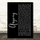 Martina McBride Anyway Black Script Decorative Wall Art Gift Song Lyric Print