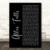 Shinedown Atlas Falls Black Script Decorative Wall Art Gift Song Lyric Print