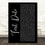 Blink-182 First Date Black Script Decorative Wall Art Gift Song Lyric Print