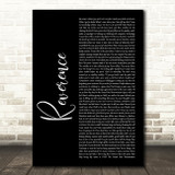 Faithless Reverence Black Script Decorative Wall Art Gift Song Lyric Print