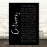 Prince Controversy Black Script Decorative Wall Art Gift Song Lyric Print