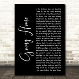 Runrig Going Home Black Script Decorative Wall Art Gift Song Lyric Print