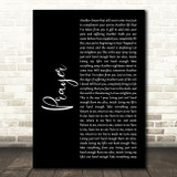 Disturbed Prayer Black Script Decorative Wall Art Gift Song Lyric Print