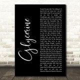 Bush Glycerine Black Script Decorative Wall Art Gift Song Lyric Print