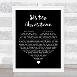 Night Ranger Sister Christian Black Heart Song Lyric Wall Art Print