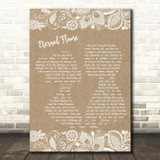 The Bangles Eternal Flame Burlap & Lace Decorative Wall Art Gift Song Lyric Print