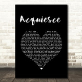 Oasis Acquiesce Black Heart Song Lyric Wall Art Print