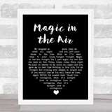 Badly Drawn Boy Magic in the Air Black Heart Song Lyric Wall Art Print