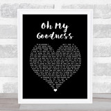 Olly Murs Oh My Goodness Black Heart Song Lyric Wall Art Print
