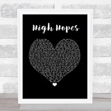 Panic! At The Disco High Hopes Black Heart Song Lyric Wall Art Print