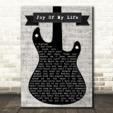 Chris Stapleton Joy Of My Life Electric Guitar Music Script Song Lyric Print