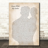 Luther Vandross Dance With My Father Father & Baby Decorative Wall Art Gift Song Lyric Print