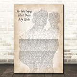 Thomas Rhett To The Guys That Date My Girls Father & Baby Decorative Gift Song Lyric Print
