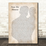 Shania Twain From This Moment On Father & Baby Decorative Wall Art Gift Song Lyric Print