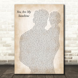 Johnny Cash You Are My Sunshine Father & Baby Decorative Wall Art Gift Song Lyric Print