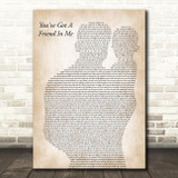 Randy Newman You've Got A Friend In Me Father & Baby Decorative Gift Song Lyric Print
