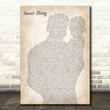 Van Morrison Sweet Thing Father & Baby Decorative Wall Art Gift Song Lyric Print