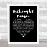 Pearl Jam Unthought Known Black Heart Song Lyric Wall Art Print