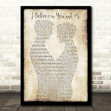 Whitney Houston I Believe in You and Me Gay Couple Two Men Dancing Wall Art Gift Song Lyric Print