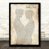 Lana Del Rey Lucky Ones Gay Couple Two Men Dancing Decorative Wall Art Gift Song Lyric Print