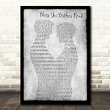 Rascal Flatts Bless The Broken Road Gay Couple Two Men Dancing Grey Wall Art Gift Song Lyric Print