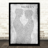 Tom Walker Better Half Of Me Gay Couple Two Men Dancing Grey Song Lyric Print