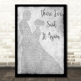 Sam Cooke There I've Said It Again Grey Man Lady Dancing Decorative Gift Song Lyric Print