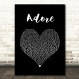 Prince Adore Black Heart Song Lyric Wall Art Print