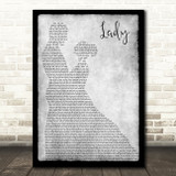 Kenny Rogers Lady Grey Man Lady Dancing Decorative Wall Art Gift Song Lyric Print