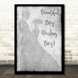 John Lennon Beautiful Boy (Darling Boy) Grey Man Lady Dancing Song Lyric Print