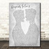 Beyoncé Dangerously In Love 2 Two Men Gay Couple Wedding Grey Wall Art Song Lyric Print