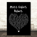 Quincy Jones Miss Celie's Blues Black Heart Song Lyric Wall Art Print