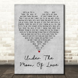 Showaddywaddy Under The Moon Of Love Grey Heart Decorative Wall Art Gift Song Lyric Print
