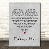Lange feat. The Morrighan Follow Me Grey Heart Decorative Wall Art Gift Song Lyric Print