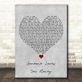 JC Lodge Someone Loves You Honey Grey Heart Decorative Wall Art Gift Song Lyric Print