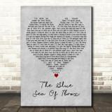 Billy King The Blue Sea Of Ibrox Grey Heart Decorative Wall Art Gift Song Lyric Print