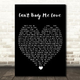 Can't Buy Me Love The Beatles Black Heart Quote Song Lyric Print