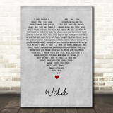 John Legend & Gary Clark Jr Wild Grey Heart Decorative Wall Art Gift Song Lyric Print