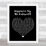 Alexisonfire Happiness By The Kilowatt Black Heart Song Lyric Quote Print