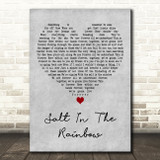 Duran Duran Salt In The Rainbow Grey Heart Decorative Wall Art Gift Song Lyric Print