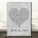 Michael Jackson Got to Be There Grey Heart Decorative Wall Art Gift Song Lyric Print