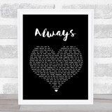 Atlantic Starr Always Black Heart Song Lyric Quote Print