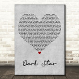 Crosby, Stills & Nash Dark Star Grey Heart Decorative Wall Art Gift Song Lyric Print